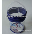 Clear vinyl stand up zipper packing bag with printing